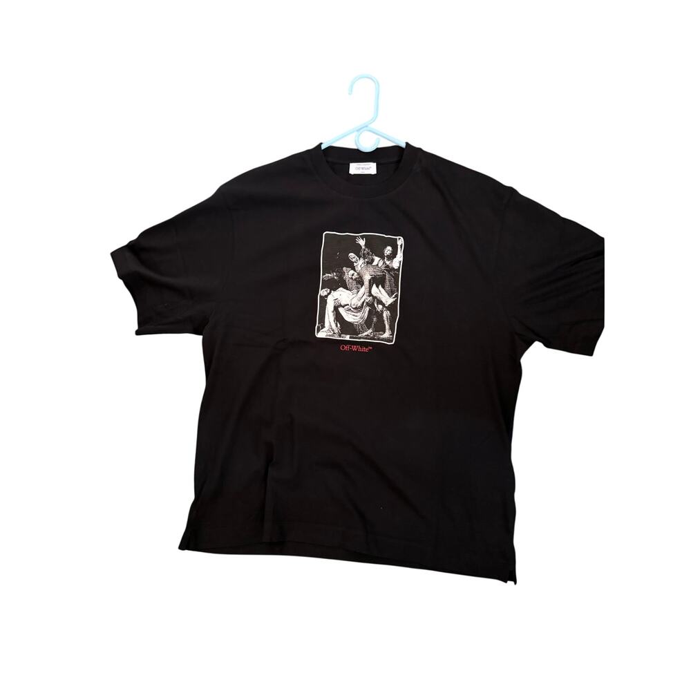 XL Off-White Caravaggio Cards Graphic T-Shirt Black Virgil Abloh